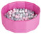 Petsona Hundepool Für Hunde Faltbarer Hunde Pool Hundeplanschbecken Mit Bunten Bällen, Hundebadewanne Spielbereich Für Hunde Und Planschbecken Katzen, Pink: Perle/Grau/Transparent/Puderrosa