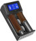 Universaler Batterieladegerät USB LCD Intelligentes Laden für 3,7V 18350 18500 17500 10440 Akku Li-Ion Batterie und NI-MH/NI-CD AA AAA C (Batterien Nicht im Lieferumfang enthalten)