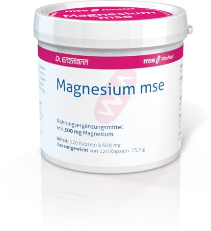 Magnesiumoxid - 120 Kapseln - 300mg elementares Magnesium pro Kapsel - Laborgeprüft, hochdosiert, vegan - Magnesium mse von Dr. Enzmann