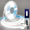 FUIQI COB LED Strip 10M,Dimmable Dotless LED Strip Lights with Smart App and Remote,24V Cool White 6000K with Power Supply,8mm Wide,CRI>90 LED Lights for Indoor Room,Kitchen,cabinets,Mirrors