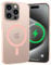 WXX for iPhone 14 Pro Max Case, Magnetic Compatible with MagSafe, All-round Protection Shockproof Cover Translucent Back Case for iPhone 14 Pro Max 6.7 Inch (Pink)
