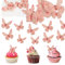 Mixed Butterfly Fiori Commestibili per Torte,72 Pezzi Farfalle Decorative Torta,Farfalla Cupcake Toppers,Decorazioni per Cupcake a Forma di Farfalla,per Matrimoni,Compleanni e Feste.