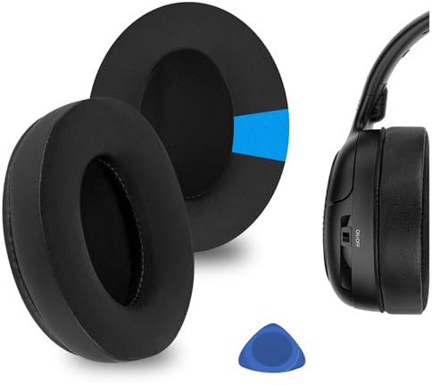 Geekria Sport Cooling-Gel Replacement Ear Pads for Sennheiser HDR120, RS120, RS110, RS115, HDR110, HDR115, RS100 Headphones, Ear Cushions, Repair Parts (Black)