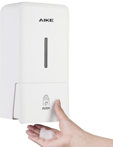 AIKE Schaumseifenspender 800 ML, Wandmontage, Manueller Druckpumpe für gewerbliche Badezimmer AK1006F Nur mit Schaumseife kompatibel