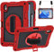 ERDARARIPRO Custodia per tablet Huawei MatePad 11.5/11.5 S/11.5 Air 11, graziosa custodia antiurto con supporto girevole a 360° e cinturino da polso, tracolla grande, rosso e nero