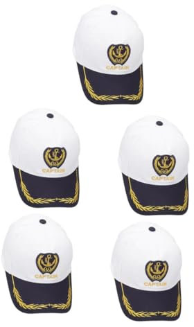 Healvian 5stücke Unisex Kapitänsmütze Vintage Baseball Cap Leichte Sonnenhut Für Outdoor-aktivitäten Strand Camping Und Alltag Atmungsaktives Material Verstellbar