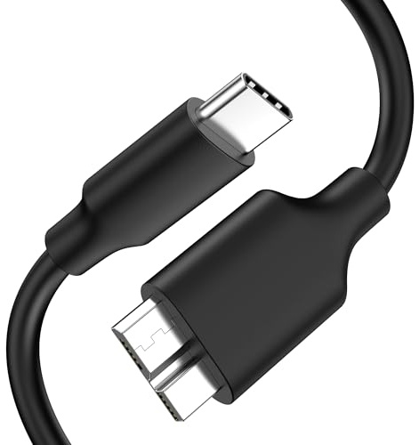 YLK Câble USB C vers Micro B 3.0, 0.5M Cable Compatible avec WD External Hard Drive, Toshiba, Seagate, Samsung Galaxy S10/S9/S8