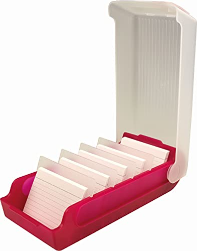 helit H6901125 - Karteikarten Box „the beebox“ DIN A7 quer, himbeer, Lernkartei und Aufbewahrungsbox