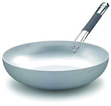 Pentole Agnelli ALMC111BPIC36 Pots Ligne à Induction en Aluminium à tête fraisée Haute, Fond à Induction avec 1 poignée Froide, 36 cm