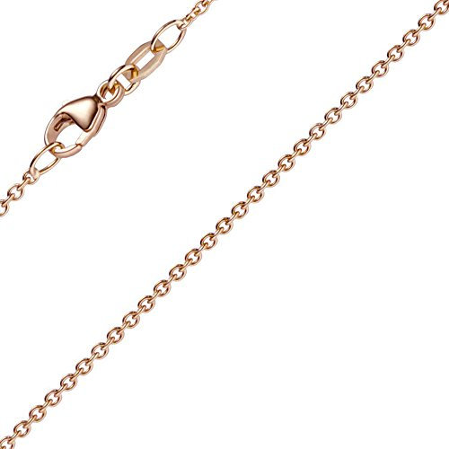 1,5mm Rund-Ankerkette aus 750 Gold Rotgold Kette Collier Halskette, 45cm