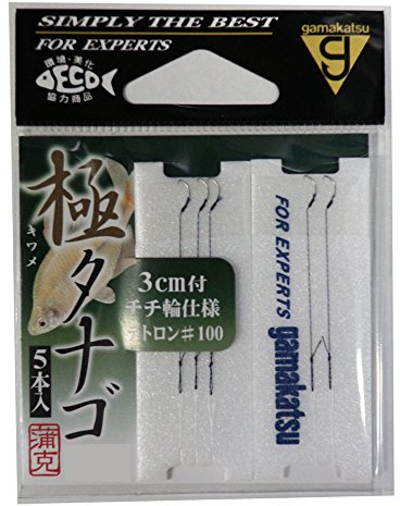 Gamakatsu KIWAME TANAGO Hook with 3cm Tetoron #100 5pcs