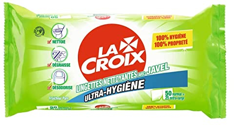 La Croix Lingettes avec Javel Fraîcheur Pure, Les 50 lingettes