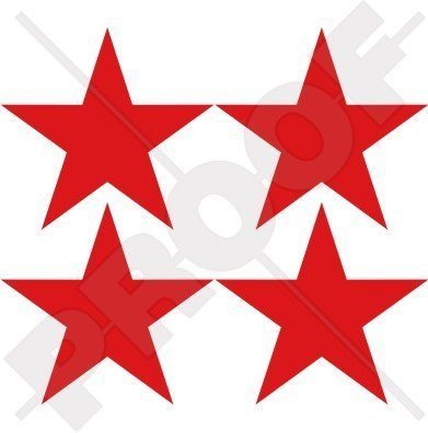 RUSSLAND Russische Luftwaffe USSR Sowjetische WWII Roter Stern Flugzeug Rondelle 50mm Auto & Motorrad Aufkleber, x4 Vinyl Stickers