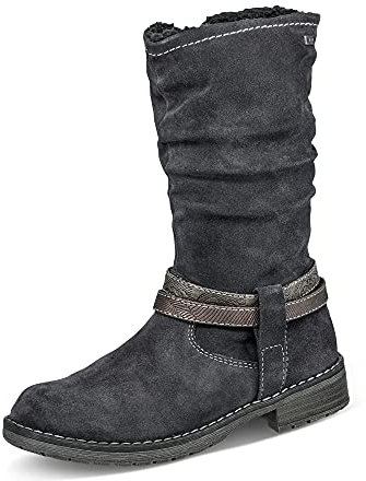 Lurchi Lia-Tex, Stivali Alti Bambina, Grigio (Charcoal 25), 32 EU