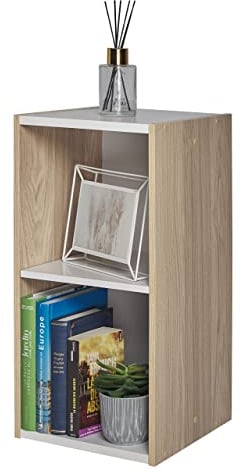 Iris Ohyama, Libreria/scaffale per armadietto a 2 livelli/mobili laterali/scaffale salvaspazio, Modulare, Altezza mensola regolabile 3,2 cm, Ufficio, Casa - Space Saving Shelf - UB-6030 - Marrone