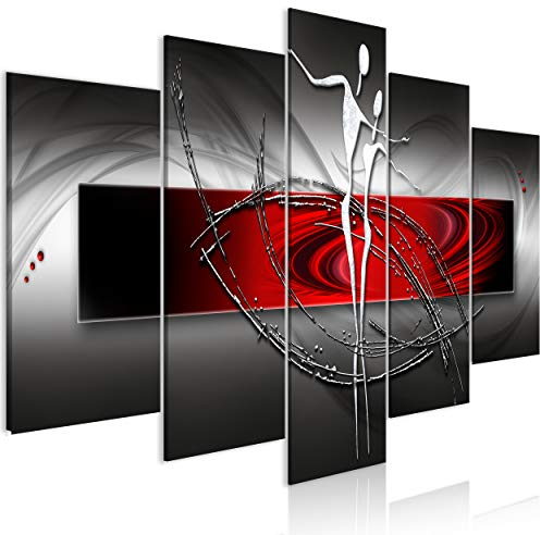 decomonkey Bilder Abstrakt 200x100 cm 5 Teilig Wandbild Groß Leinwandbild XXL Deko Wohnzimmer Schlafzimmer Büro Wanddeko Leinwand Pictures For Wall Poster Wall Painting Modern