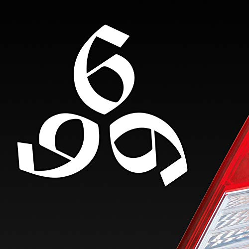 Hellweg Druckerei 666 Teufel Satan Hölle Zeichen Horror Grusel Auto Aufkleber Sticker Heckscheibenaufkleber