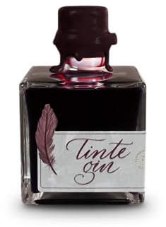 TINTE GIN – PREMIUM DRY GIN | 200 ML DER RUBIN IN DEINEM GLAS - edle, rubinrote Tinte by edelranz - Tintenfass - aus ausgewählten Botanicals mit Aromen von Zitrus, Wacholder & Süß- & Sandelholz