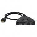 Adaptateur HDMI 1080P 3 Ports Multi-Moniteur Commutateur Automatique Répartiteur de boîte de concentrateur, Prise en Charge Full HD 1x2 HDMI Splitter, Prise en Charge 3D, Cec.