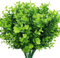 Leixi 6pcs Artificial Plants Fake Plastic Greenery Shrub Bushes UV Resistant Plants Plastic Wheat Grass for Indoor Outdoor Home Garden Decoration (1#Green)