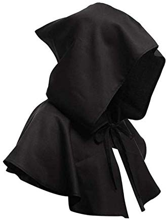 Mittelalterlicher Wasserfallhut Halloween Kostüme Wicca heidnische Kapuze Cosplay Kostüme Kapuzenponcho für Herren Damen Kapuze Hexe Kutte Hut Halloween Requisiten Robe Kurz Umhang Kostüm