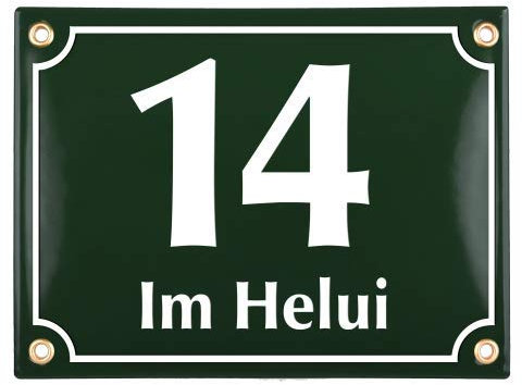 Numero Civico Esterno con Indirizzo - 15x20 cm - Targhe Personalizzate in ceramica - Verde