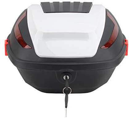 ZXCASDF Topcase Motorradkoffer,Motorradkoffer, Rollerkoffer Für Motorräder, Roller, Mofas Und Quads, Helmkoffer, Topcase, 41 X 41 X 28 cm,Weiß