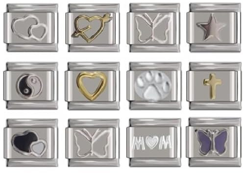 Lot de 12 breloques de style italien 9 mm