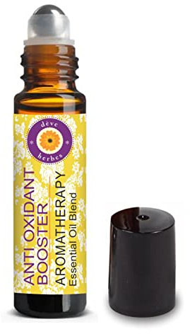 Deve Herbes ANTI OXIDANT BOOSTER - Aromatherapie Ätherisches Öl Mischung aus Zitrone, Basilikum, Nelke, Myrrhe, Weihrauch & Spearmint Ätherische Öle 10ml (0,33 oz)