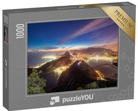 puzzleYOU: Puzzle 1000 Teile „Brasilien: Rio de Janeiro bei Nacht“ – aus der Puzzle-Kollektion Amerika