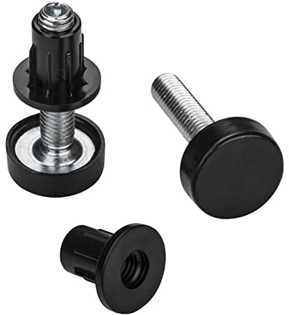 10 x Pieds réglables SOTECH M8 x 40 mm (Longueur totale avec patins : 45 mm) avec Douille à percer Pieds réglables Vis de réglage de meuble