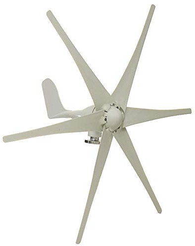 XINRISHENG Generador de Viento 6000W, 12V / 24V / 48V 6 Blades Horizontal Turbinas de Viento Generador Generador Molino de Viento Turbinas de energía Carga para el Camping en casa,48v