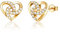 Ohrstecker Gold Klein Herz Ohrringe Gold mit AAA Zirkonia Diamant Ohrringe Stecker für Damen Mädchen
