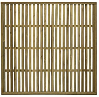 Forest Garden 1.8m x 1.8m Pressure Treated Vertical Slatted Trellis Screen - Pack of 3