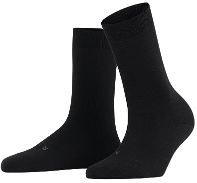 FALKE Women's Stabilizing Wool Everyday W So Merino Plain 1 Pair Socks, Black 3000, 2.5-3.5