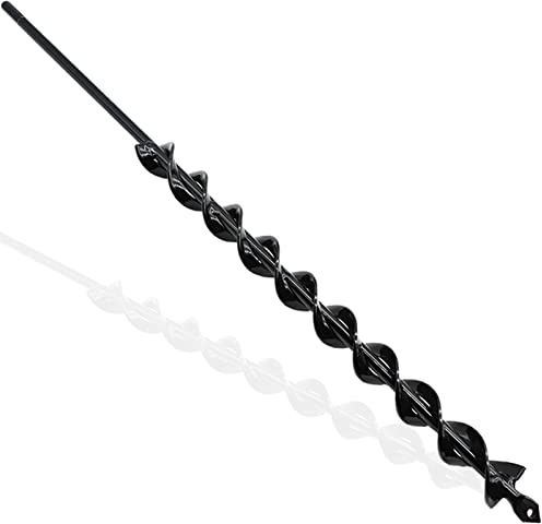 TCBWFY 24 Inch Auger Drill Bit for Planting - 1.2x24 Long Handle Easy Planter Garden Auger - Bulb & Bedding Plant Augers - Post Hole Digger for 3/8”Hex Drive Drill