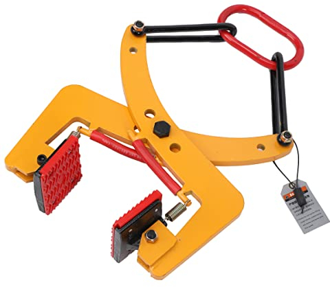 Lfhelper Bordsteinzange 6-24cm 280KG Versetzzange Tragezange Treppenstufenzange Steinzange Treppenzange Bordsteinträger Pflasterträger Steinausheber Steingreifer Hebezange für Steine, Gold