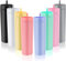8 Pcs Skinny Tumblers 16oz Matte Pastel Colored Acrylic Tumblers Double Wall Plastic Tumblers with Lids and Straws Vinyl DIY Gifts Reusable Cup for Cold Hot Drinks Tumblers Bulk