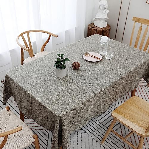 Qkoimpnrd e Landhaus Tischdecken Baumwolle Dick Schönem Tischwäsche Country Grau 100 × 100cm