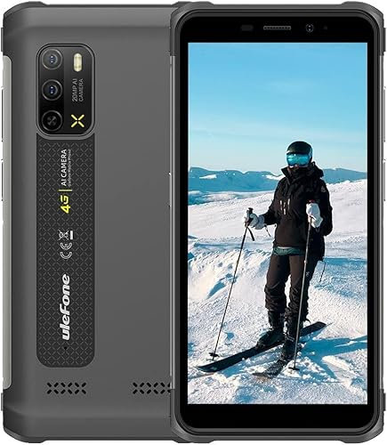 Ulefone Armor X10 Pro Rugged Smartphone, 4GB + 64GB Waterproof Phone, 20MP +5MP Camera, 5.45 HD+ Display 5180mAh Battery, Dual SIM 4G SIM-Free & Unlocked Mobile Phone OTG NFC GPS Gray