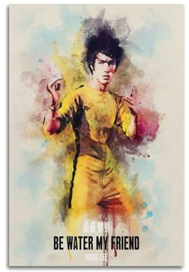 VZRSQZK Bruce Lee Poster, dekoratives Gemälde, Leinwand, Wandposter und Kunstdruck, modernes Familienschlafzimmer-Dekor-Poster, 60 x 90 cm