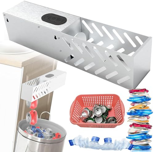 MaxtiL Broyeur de canettes Automatique 12/16 oz, broyeur de canettes électrique en métal pour Le Recyclage, Cycle en Un clic, Acier Inoxydable, pour gaz en Aluminium, Soda, canettes de bière,