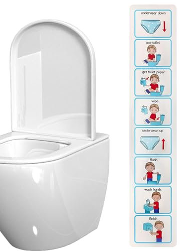 Potty Training Visual Cards - Kids Toilet Routine Chart Sticker - Teach Kids to Use Toilet Special Education Classroom Routine Chart Helps with Independence