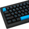TIMSEKER 129 Keys Black and Blue Japanese Keycaps, Cherry Profile PBT Keycaps, Ergonomic, Dye Sublimated, Mechanical Keyboard Compatible