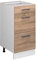 Vicco Mueble bajo de Cocina R-Line, Sonoma/Blanco, 40 cm con cajones, ET Roble