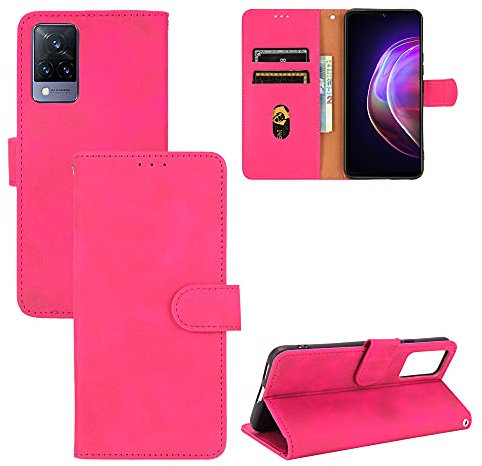 Rfvzubemok Compatible avec Vivo V21 5G Portefeuille à Rabat,Compatible avec Vivo V21 4G Kickstand Fermeture magnétique Pink