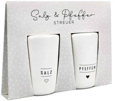Grafik Werkstatt Salz- und Pfefferstreuer Set mit Echtgold | Porzellan | Herzchen