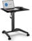 SENSE7 Stehpult Mobile Desk mit 4 Rollen, 70x52 cm, Steh-Sitz-Schreibtisch, höhenverstellbarer Klappschreibtisch, neigbare Schreibtischplatte, beweglicher Stehtisch, Laptopständer mit Haken, Black