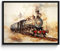 MuchoWow© Wandbilder mit Rahmen 80x60 cm Wanddeko Bilder Wohnzimmer Moderne Zimmerdeko Geschenk Bilderrahmen Vintage - Zug - Gleis - Gebäude - Beige