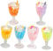 TOYANDONA Mini Ice Goblet Model for Dolls House 6pcs Miniature Toy Model Fake Ice Cup Decor